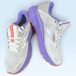 Brooks Adrenaline GTS 22 Women’s 9.5B White Coral Purple Running Shoes